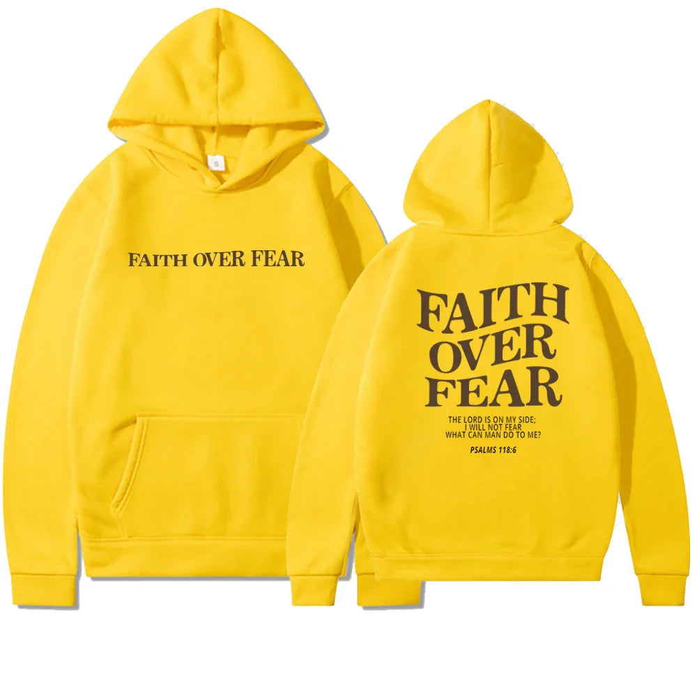 Moletom Unissex Faith Over Fear com Capuz