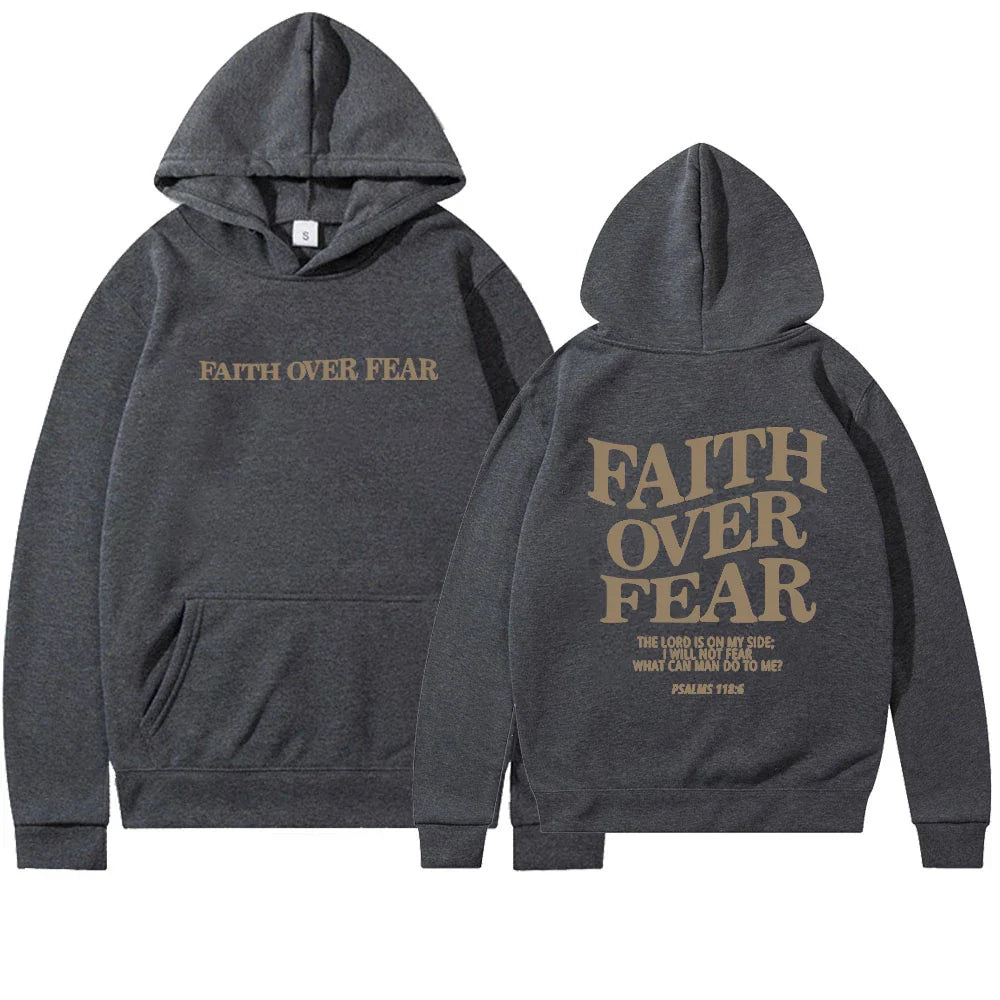 Moletom Unissex Faith Over Fear com Capuz