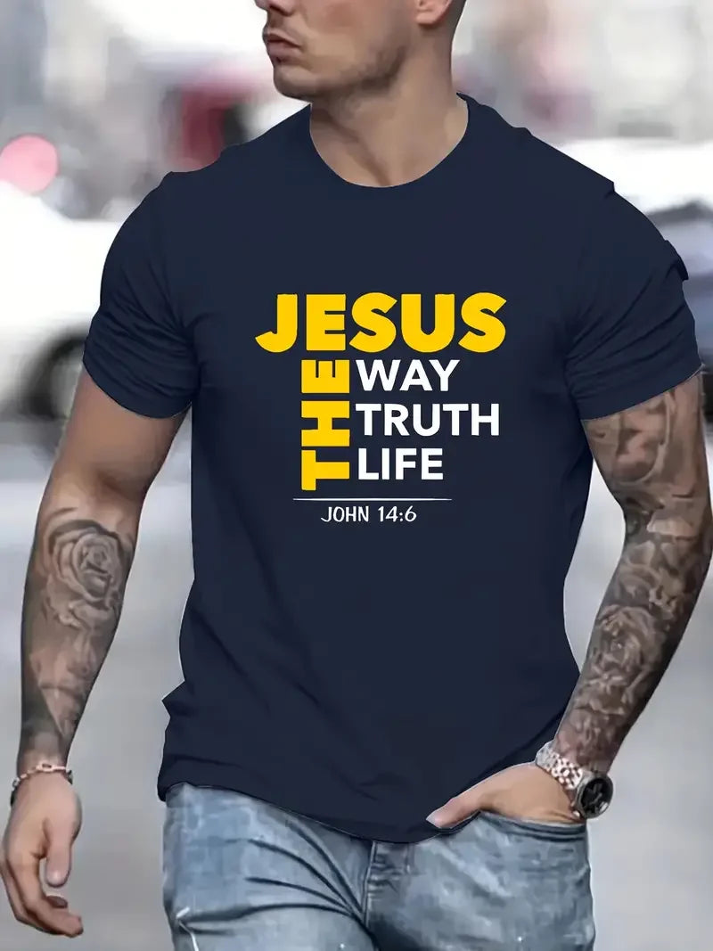 Camiseta Masculina Casual Jesus