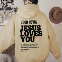 Moletom Unissex Jesus Loves You com Capuz