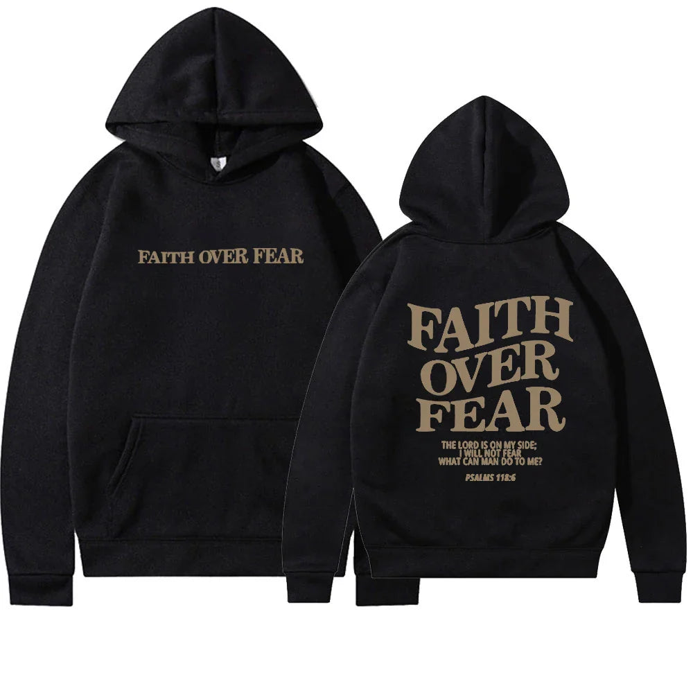 Moletom Unissex Faith Over Fear com Capuz