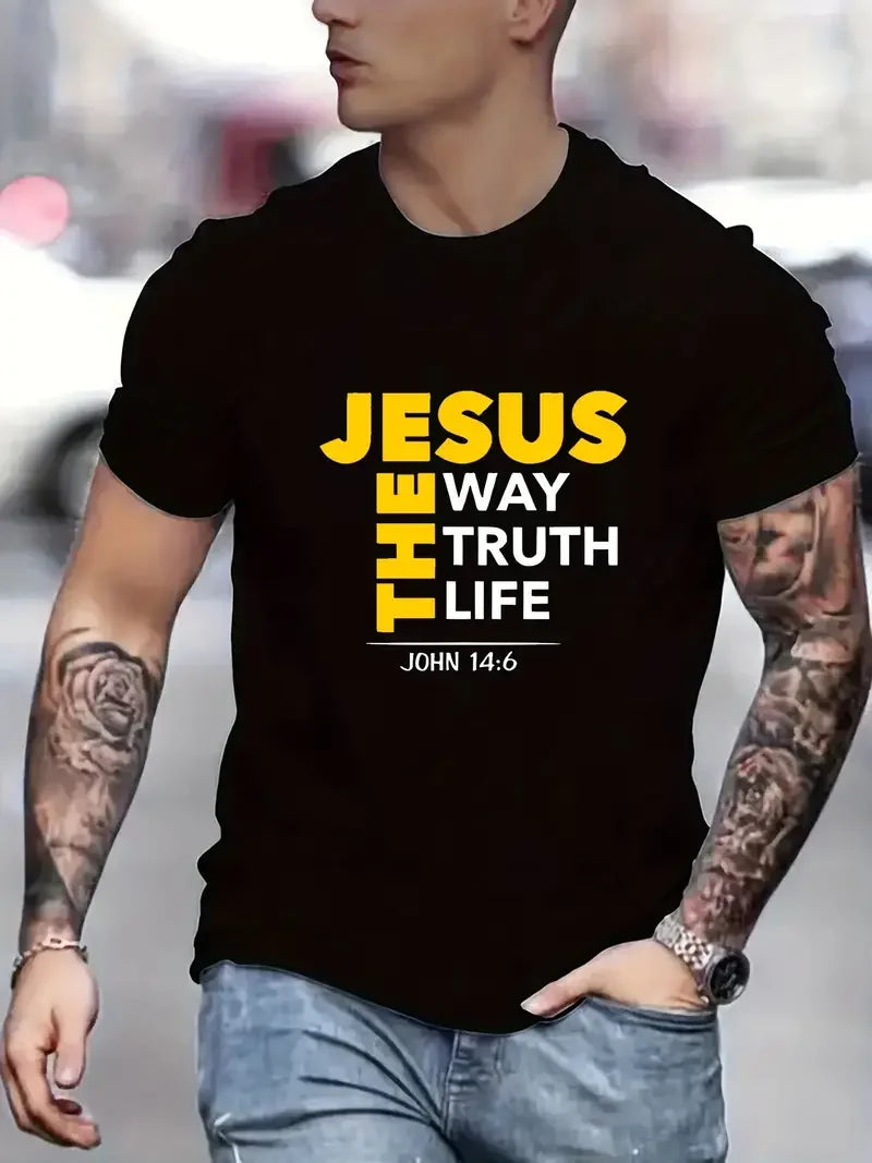 Camiseta Masculina Casual Jesus