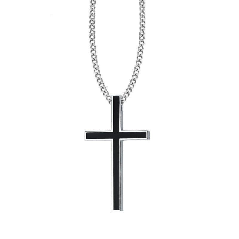 Colar Crucifixo Masculino Minimalista em Aço